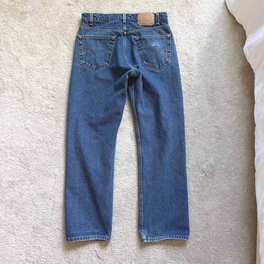 90's Levis 505 Regular Fit Jeans 30x30 Medium Wash‎ Blue Straight Leg Denim